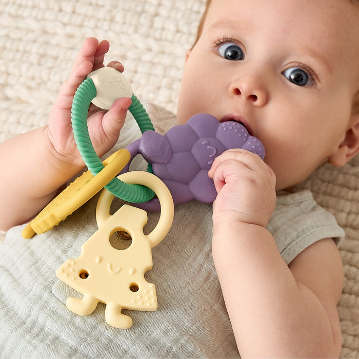 Itzy Ritzy Trio Ring Teething Toy - Charcuterie