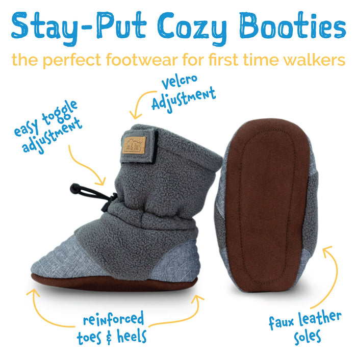 Stay Put Cozy Booties with Soft Sole by Jan & Jul
