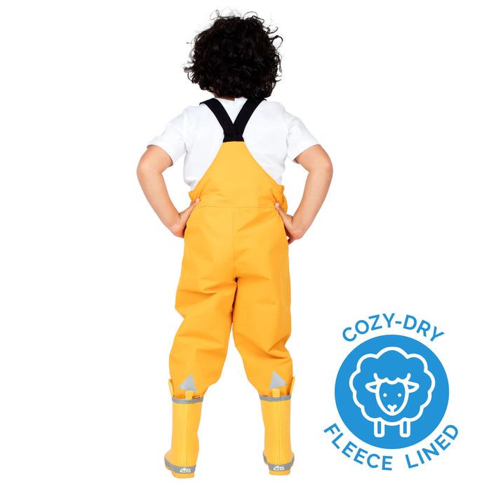 Jan & Jul Cozy-Dry Rain Bib Overall Pants (Fleece-Lined)