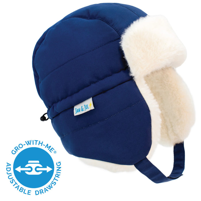 caption-Children's Adjustable insulated hat - Nebula Blue