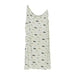 White blanket with fish pattern on a white background