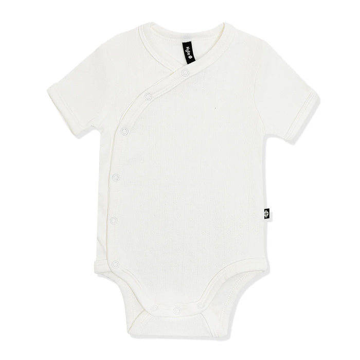 Kyte Baby Pointelle Kimono Bodysuit (2401) - Nurtured