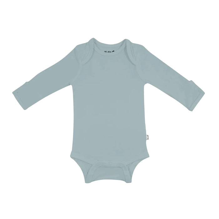 caption-Glacier Kyte Baby Bamboo Bodysuit with Long Sleeves