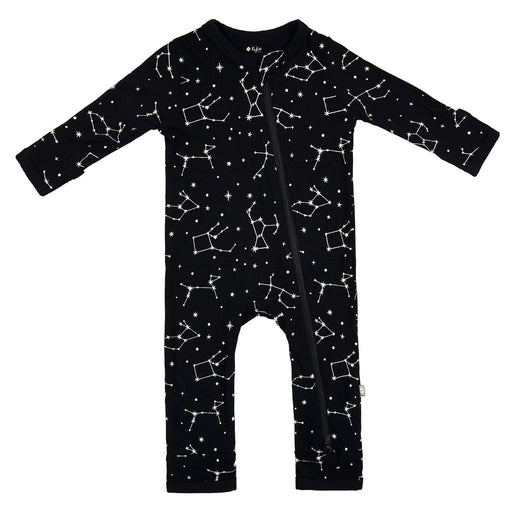 caption-Midnight Constellation Zippered Romper by Kyte Baby