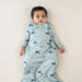 caption-Baby in Kyte Baby Sleepbag - Coastline Pattern