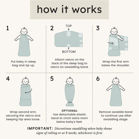 Kyte Baby 1.0 TOG Swaddler Sleep Bag Extra Small 1462 Nurtured