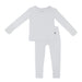 Grey children's pajama set on a white background