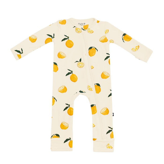caption-Kyte Baby Print Romper in Lemons