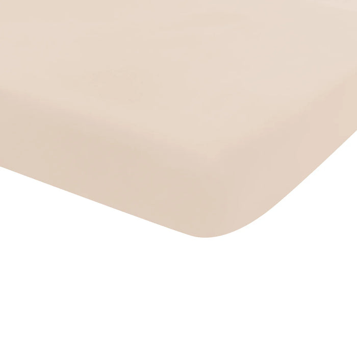 Bisque kyte fitted sheet on a white background