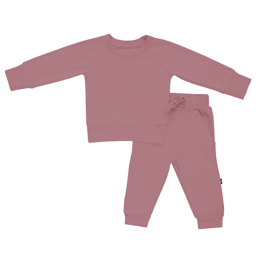caption-Kyte Baby Jersey Jogger 2-Pc Bamboo Set for Kids - Dusty Rose