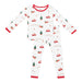 Kyte Children's pajama set with Christmas tree and reindeer pattern on a white background