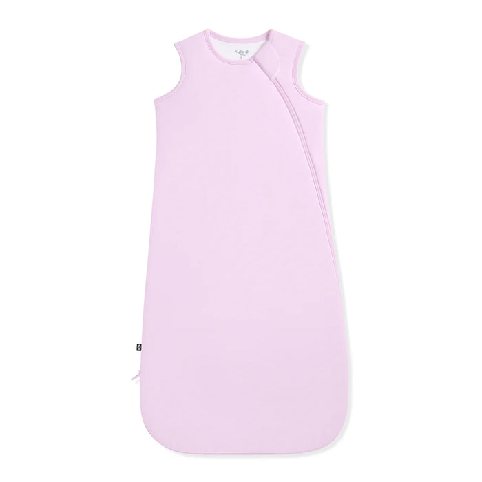 Purple baby sleeping bag on a white background