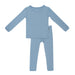 Blue children's pajama set on a white background