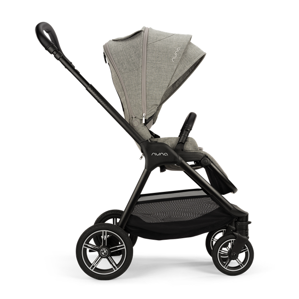 Nuna stroller with gray canopy on a white background