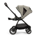 Nuna stroller with a gray canopy on a white background