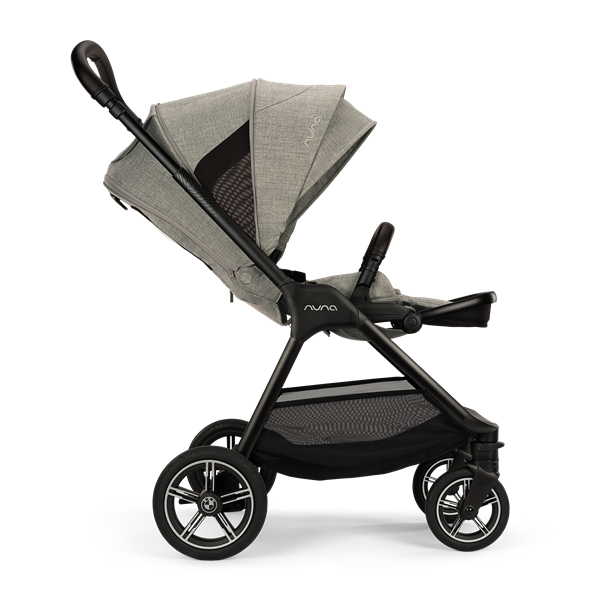 Nuna stroller with gray canopy on a white background