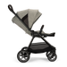 Nuna stroller with gray canopy on a white background