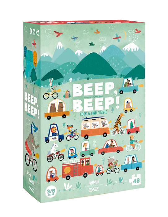 Beep Beep - A 48-Piece Puzzle with Observation Vehicles