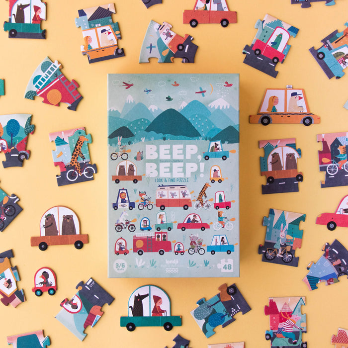 Beep Beep - A 48-Piece Puzzle with Observation Vehicles