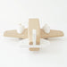 Wooden toy airplane on a white background