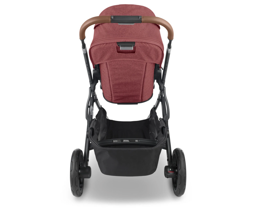 UPPAbaby Vista V2 Stroller - Lucy (Rosewood Melange / Carbon / Saddle Leather )