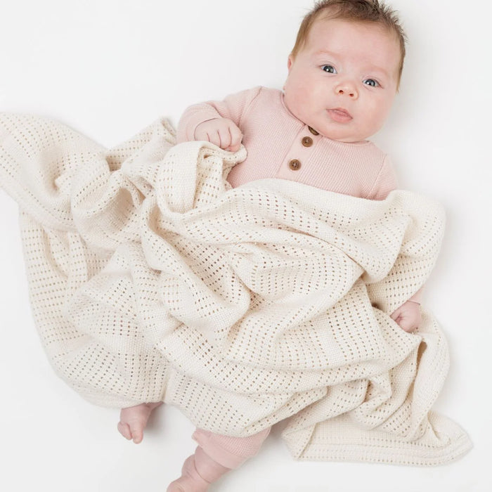 Lulujo Cellular Cotton Blanket