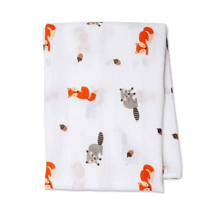 Lulujo Forest Friends Oversized Cotton Swaddle - 47 x 47 inch