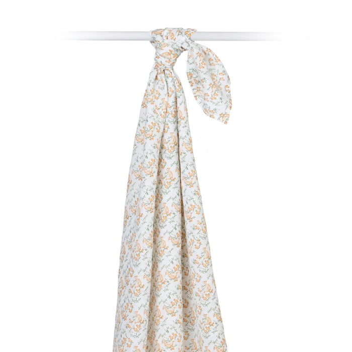 Lulujo Cotton Swaddle - Vintage Ducklings - Nurtured