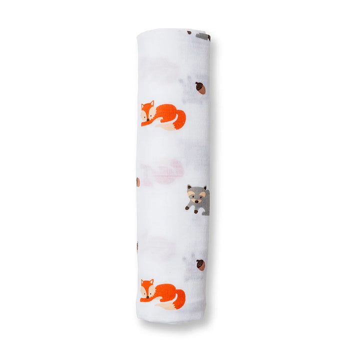 Lulujo Forest Friends Oversized Cotton Swaddle - 47 x 47 inch