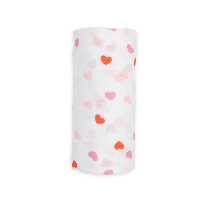 Lulujo Hearts Cotton Swaddle - Nurtured