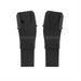 Pair of black carseat adapters on a white background