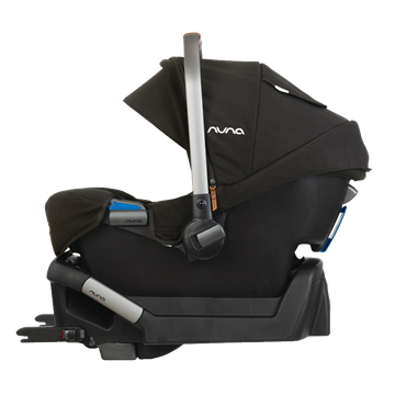 Black Nuna car seat on a white background