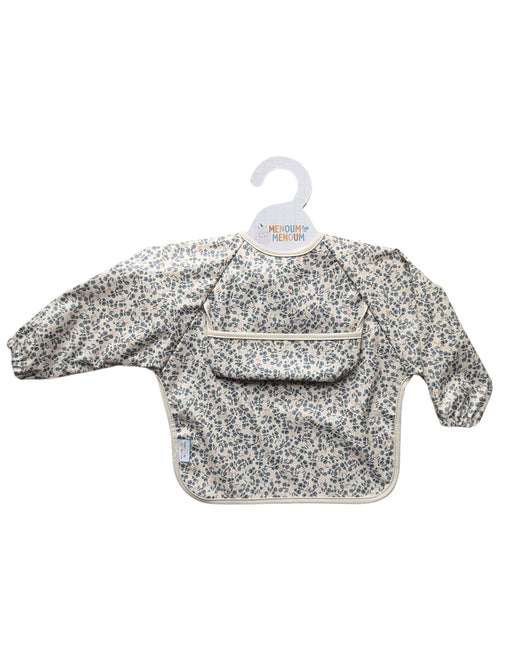 Baby bib with long sleeves and a pocket on a white background