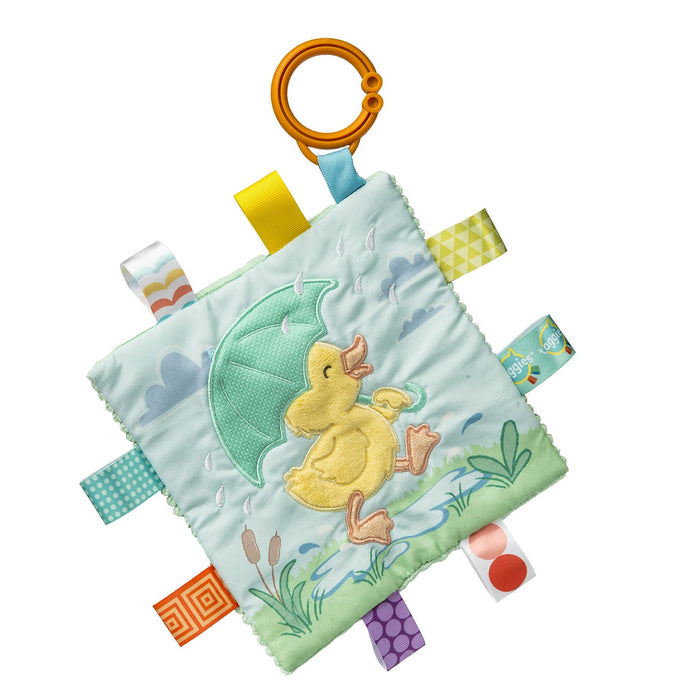 Baby comfort activity square with duck design on a white background