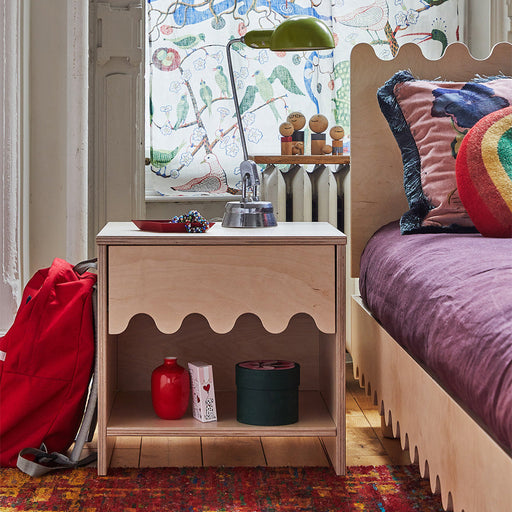 children's bedroom with unique wooden design for modern or minimalist look
