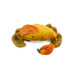 Plush crab toy on a white background