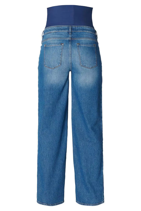 Blue jeans on a white background