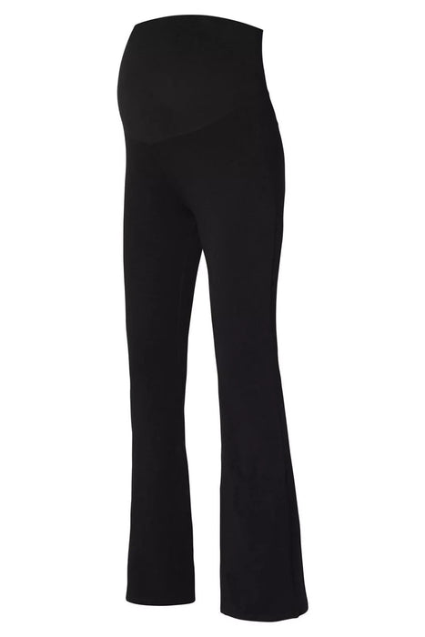 Black maternity pants on a white background