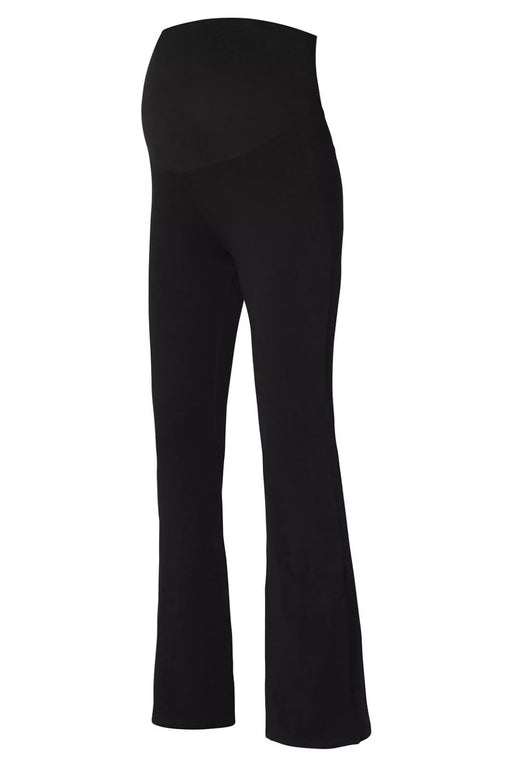 Black maternity pants on a white background