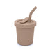 caption-Nouka SIlicone Straw Cup - Almond