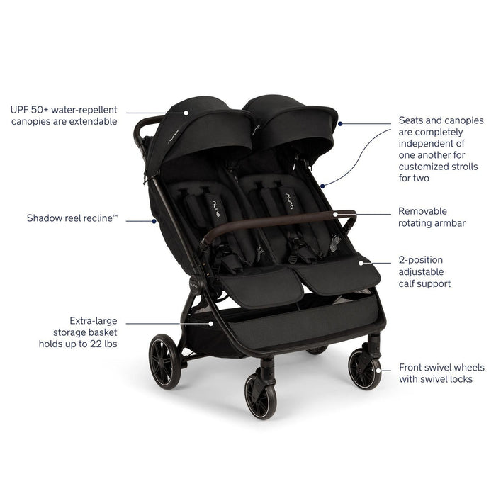 Nuna TRVL DUBL Compact Double Stroller (ST19800CCR)