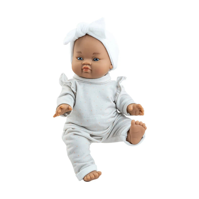 Paola Reina Doll Clothing - Grey Polka Dot Outfit