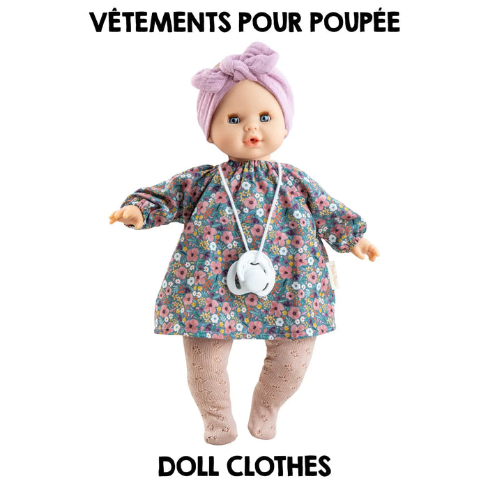 Doll Clothing - Floral Dress with Tights