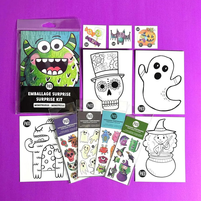 Halloween Surprise Colouring & Tattoo Set