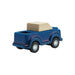 Blue Toy Truck with a wooden box on a white background