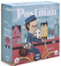Board game box titled 'Postman Game' with a man on a bicycle and buildings in the background.