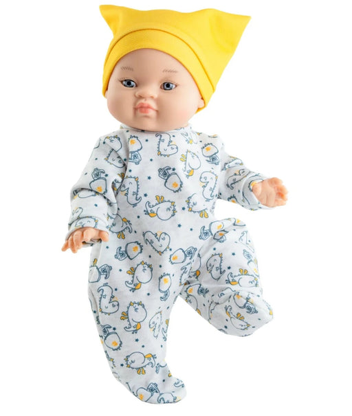 caption-Dinosaur PJ and yellow hat for Baby Doll (Doll sold separately)