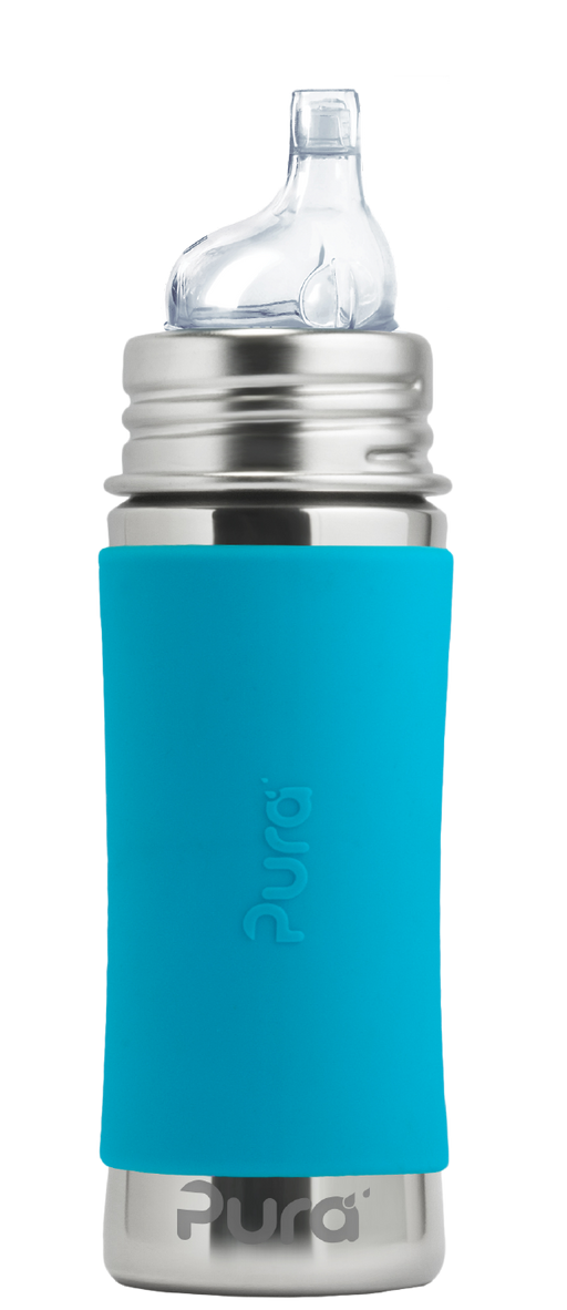 Pura 325ml Stainless Steel Sippy Bottle - Nurtured