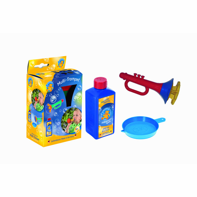 The set of Multi Bubble Trumpet Toy on white background