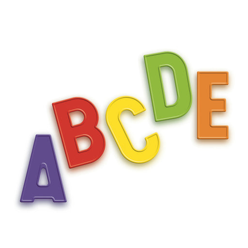 Colorful alphabet letters on a white background